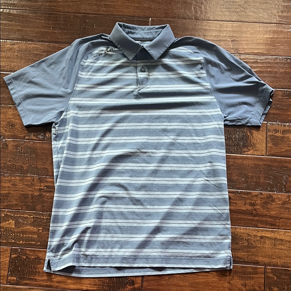 Under Armour Men's Blue Striped Polo Shirt